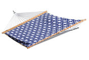 Vivere Quilted Fabric Double Hammock - Nautical - Item QFAB30