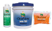 ClearView Kit: 50lb 3" Jumbo Tabs - 48lb Shimmer-n-Shock - 4 Quarts PolyPower 30 - Item CVPAK10