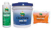 ClearView Kit: 50lb 3" Jumbo Tabs - 48lb Shimmer-n-Shock - 4 Quarts CopperStrike - Item CVPAK8