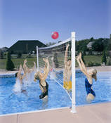 DunnRite Deck Volly Regulation Pool Volleyball Game Set - Item DMV100BR