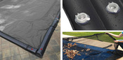 16 x 32 Inground Winter Pool Cover plus 12 Black Water Tubes and Leaf Guard 15 ... - Item GPC-70-8254-WT-LG