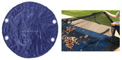 12 Round Above Ground Winter Pool Cover plus Leaf Guard 10 Year Blue/Black - Item GPC-70-9100-LG