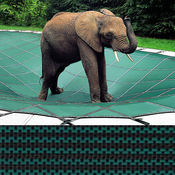 Loop-Loc - 10 x 20 Green Mesh Rectangle Safety Cover for Inground Pools - Item LLM1003