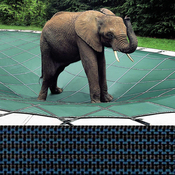 Loop-Loc - 12 x 28 Blue Mesh Rectangle Safety Cover for Inground Pools - Item LLM2054