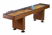Challenger 9 ft. Shuffleboard with Walnut Finish - Item NG1205