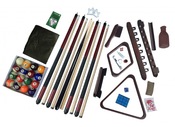 Deluxe Billiards Accessory Play Kit with Mahogany Finish - Item NG2540M