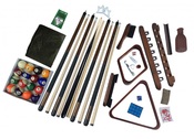 Deluxe Billiards Accessory Play Kit with Walnut Finish - Item NG2540W