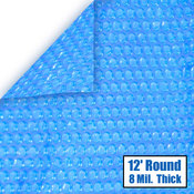 12 Round - 8 mil Solar Cover for Above Ground Pools - Item NS100