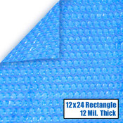 12 x 24 Rectangle - 12 mil Solar Cover for InGround Pools - Item NS405