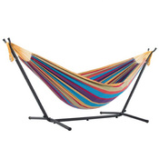 Vivere Brazilian Style Double Hammock with 9 ft. Stand - Tropical - Item UHSDO9-20