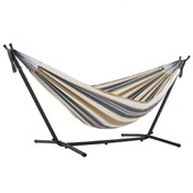 Vivere Brazilian Style Double Hammock with 9 ft. Stand - Desert Moon - Item UHSDO9-25