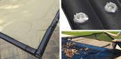 16 x 32 Inground Winter Pool Cover plus 12 Black Water Tubes and Leaf Guard 20 ... - Item WC-IG-101003-WT-LG