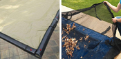 24 x 40 Inground Winter Pool Cover plus Leaf Guard 20 Year Black/Tan Rectangle - Item WC-IG-101008-LG
