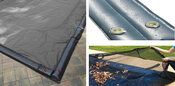 12 x 24 Inground Winter Pool Cover plus 8 Black Water Tubes and Leaf Guard 15 ... - Item GPC-70-8251-WT-LG