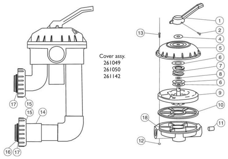 Pentair 2-HiFlow-Valves replacement parts