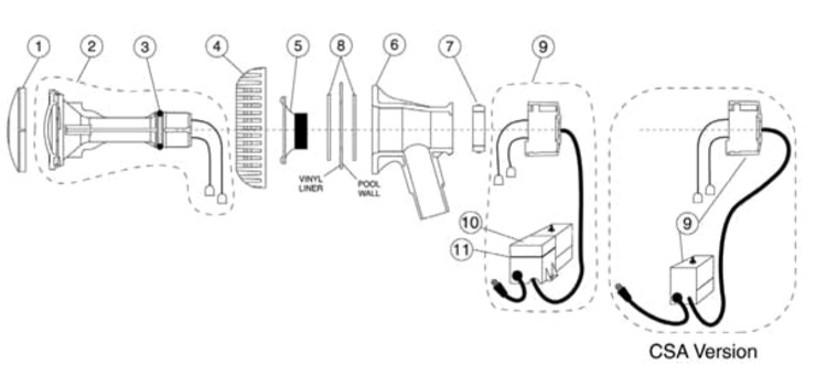 Pentair AquaLuminator-Quasar replacement parts