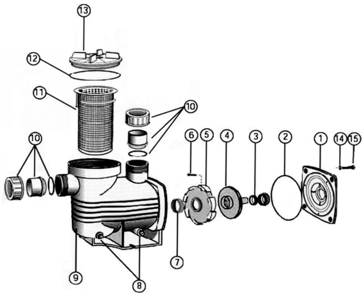 Waterco / Baker Hydro Aquamite replacement parts
