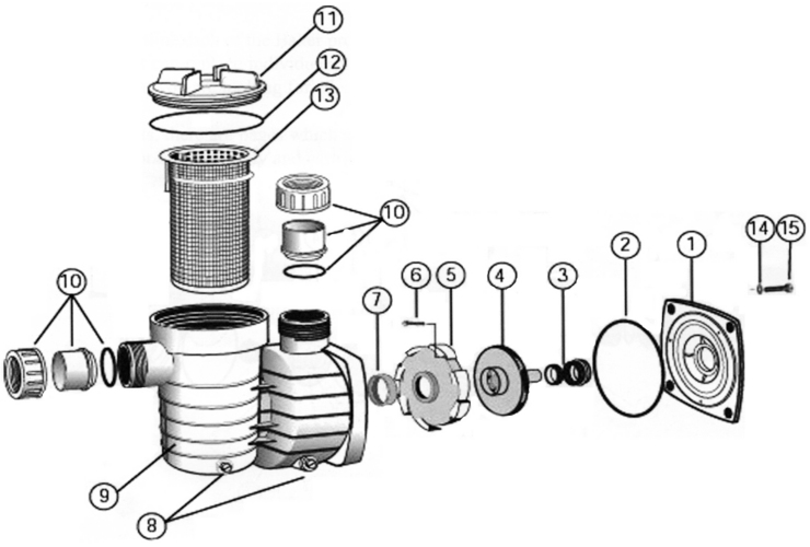 Waterco / Baker Hydro Aquastream replacement parts