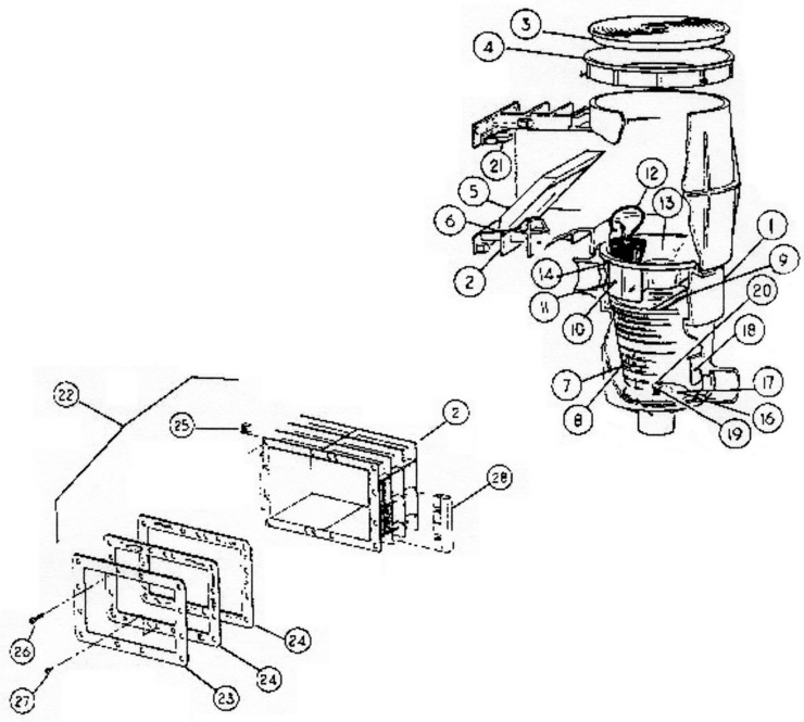 Waterco / Baker Hydro BH-Skimmers replacement parts