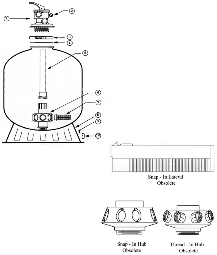 Waterco / Baker Hydro Baker-II-Series-Parts replacement parts