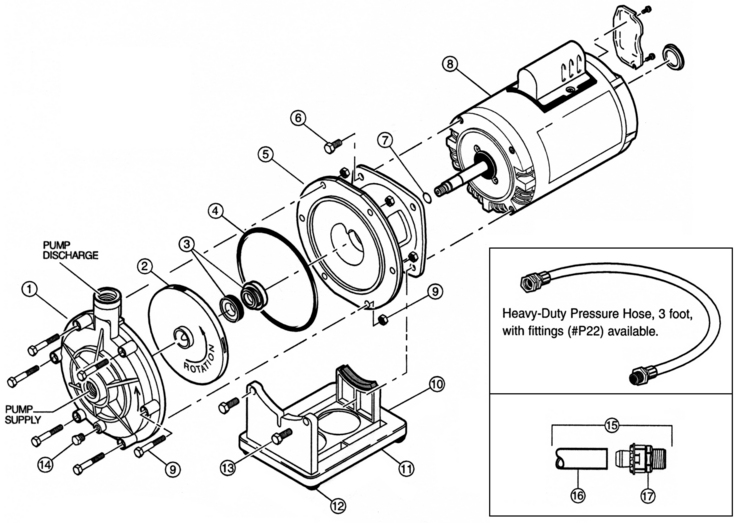 Polaris Booster-Pump-w60-Hz-Motor replacement parts