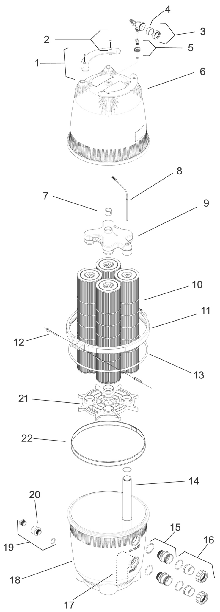 Jandy CL-Series replacement parts
