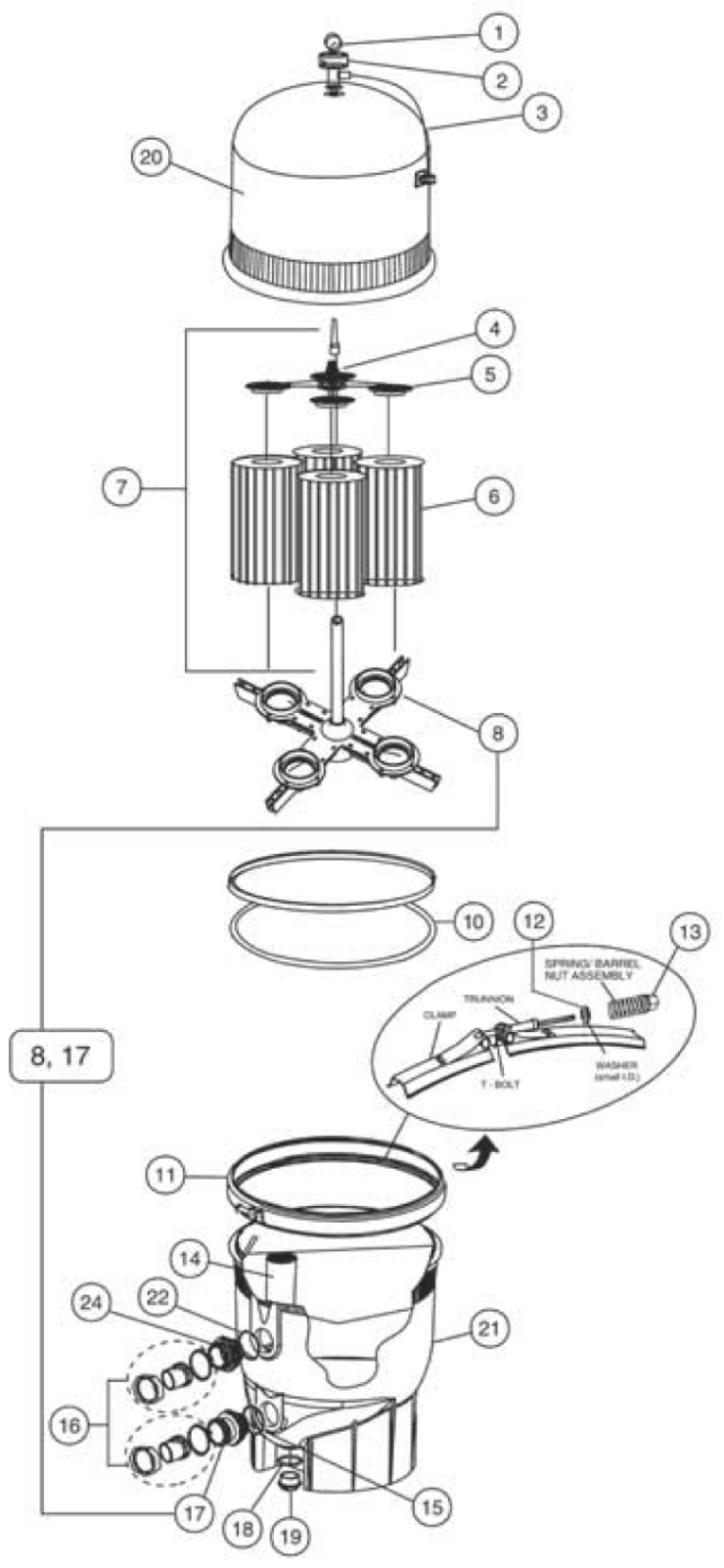 Pentair Clean-Clear-Plus replacement parts