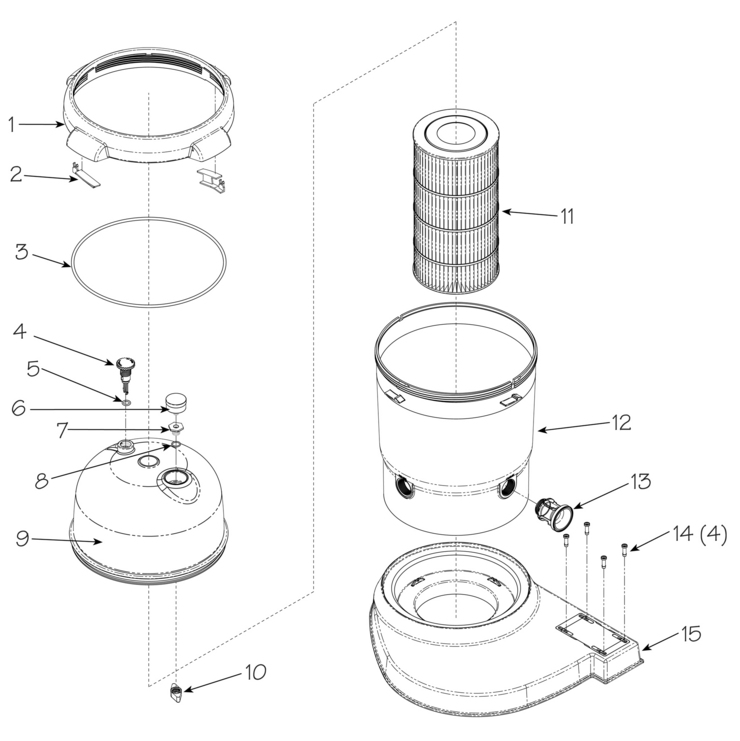 Waterway ClearWater-II-Cartridge-Filter replacement parts