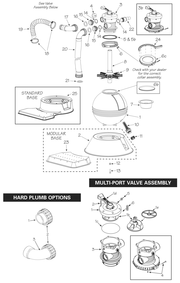 Waterway ClearWater-Sand-Filter replacement parts