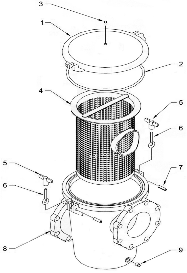 Waterco / Baker Hydro Commercial-Strainer replacement parts