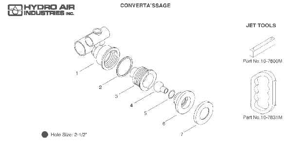 HydroAir Convertassage replacement parts