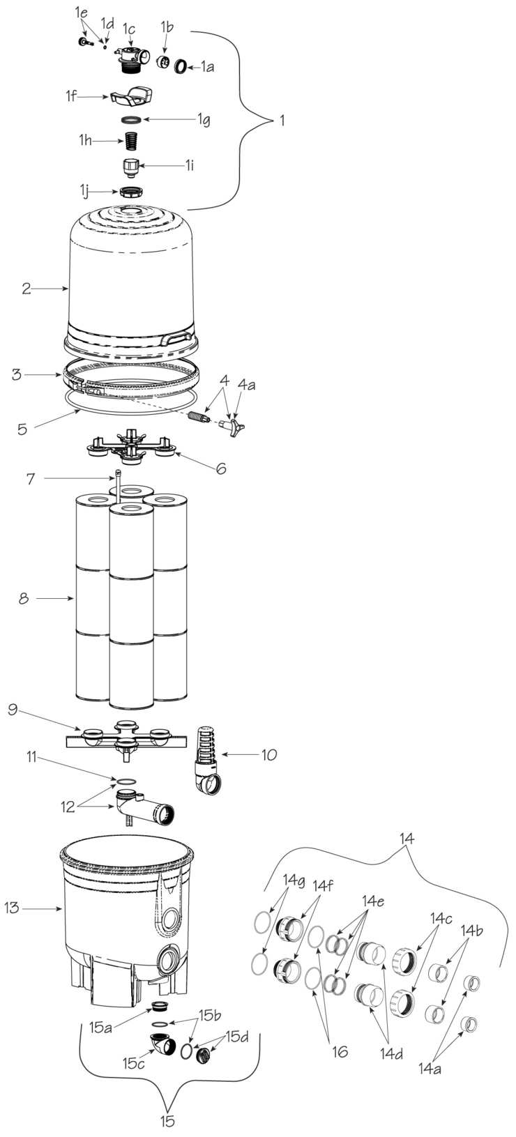 Waterway Crystal-Water-Cartridge-Filter replacement parts