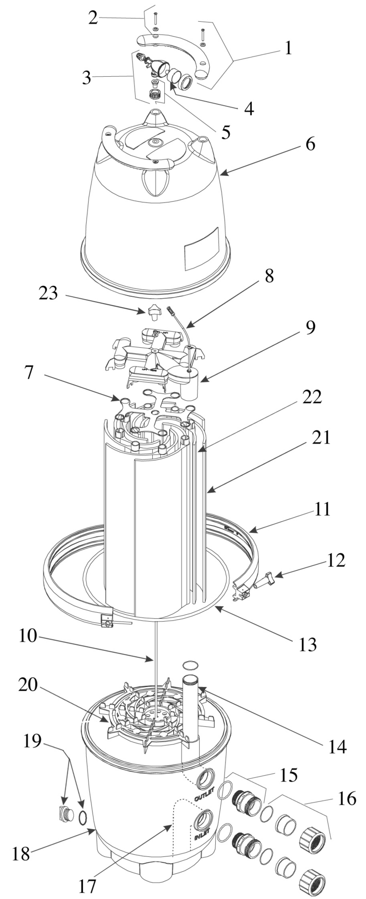 Jandy DEL-60-Series-Filters replacement parts