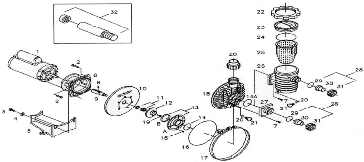 Aqua-Flo Dominator-Medium-Head replacement parts