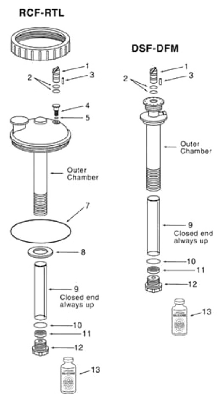 Pentair Dynamic-Series-ChlorineBromine-Dispenser replacement parts