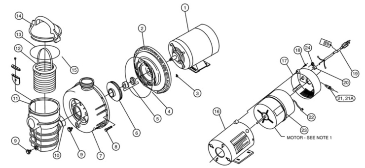 Pentair Dynamo-Pump replacement parts