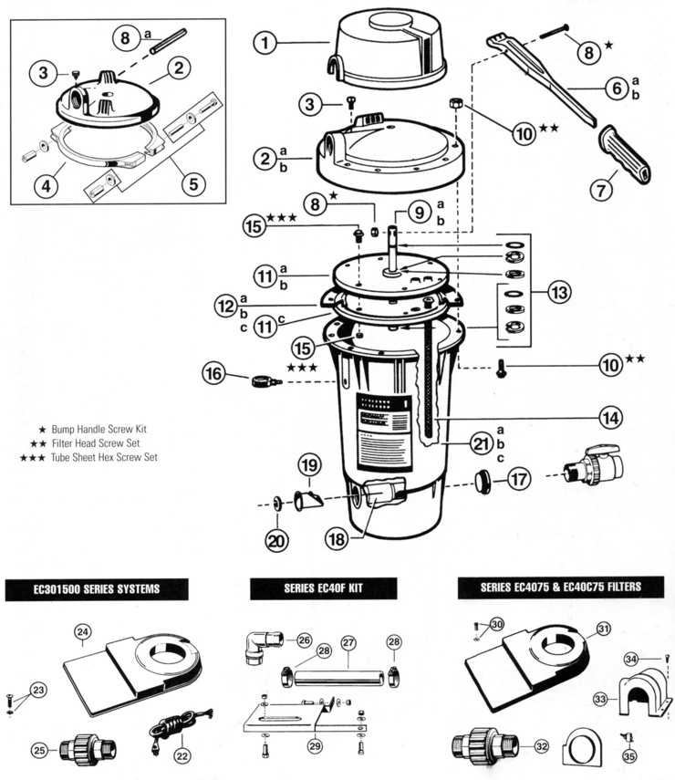 Hayward EC30-EC40-EC40AC-Series-ExtendedCycle-DE replacement parts