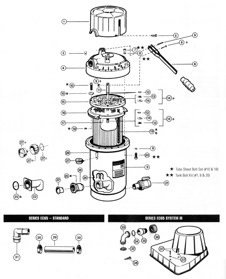 Hayward EC65-EC65A-EC75-EC75A-ExtendedCycle-DE-F replacement parts