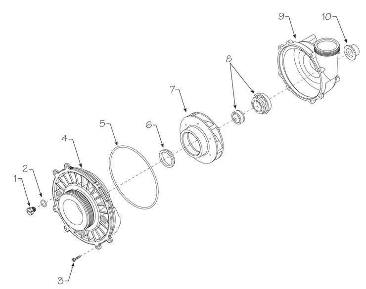 Waterway Executive-Wet-Ends replacement parts