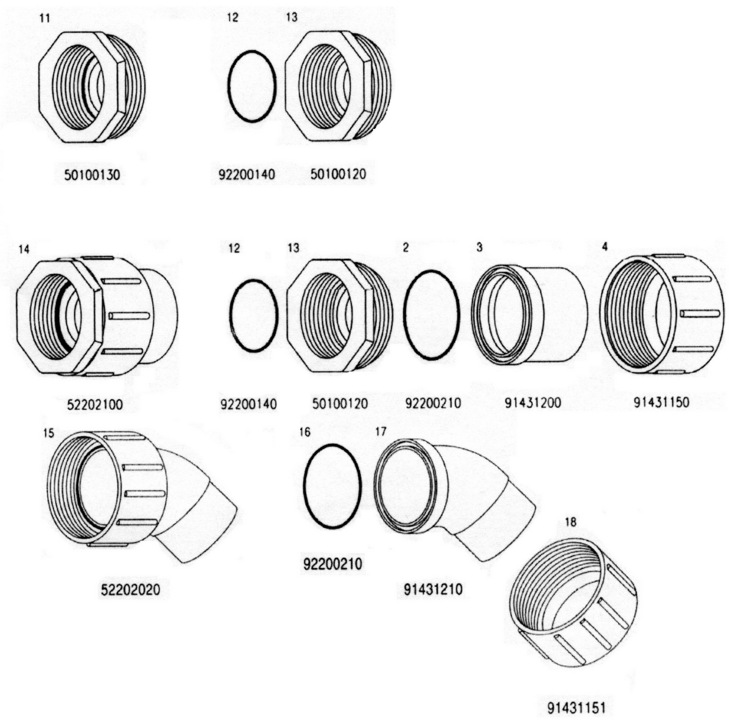 Aqua-Flo Fittings-2-Adapters replacement parts