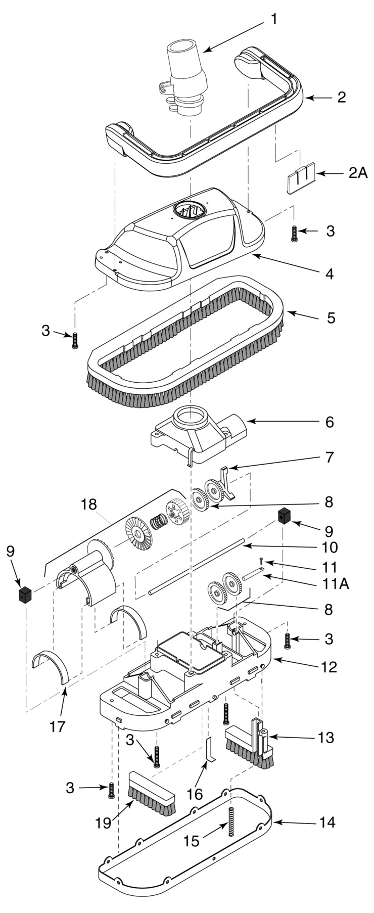 Sta-Rite Great-White-In-Ground-Pool-Cleaner replacement parts