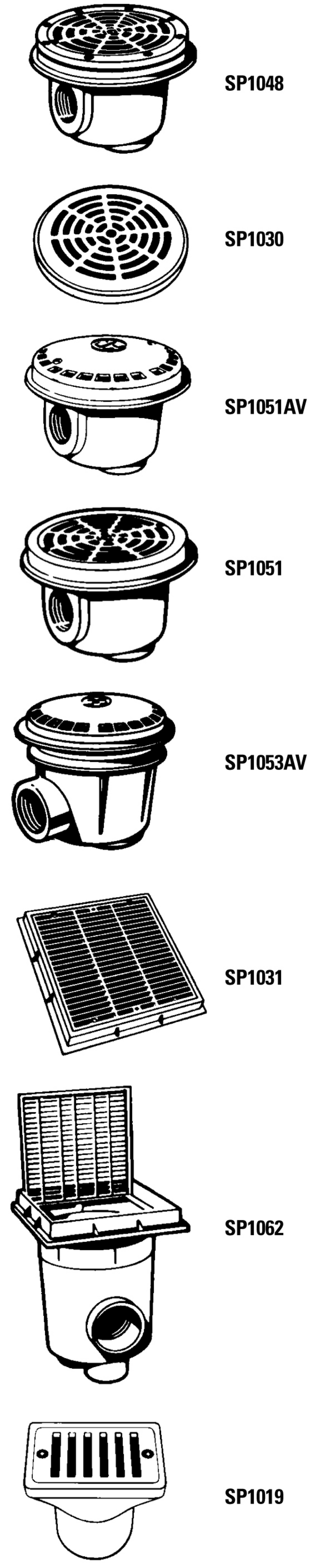 Hayward Gutter-Drains replacement parts