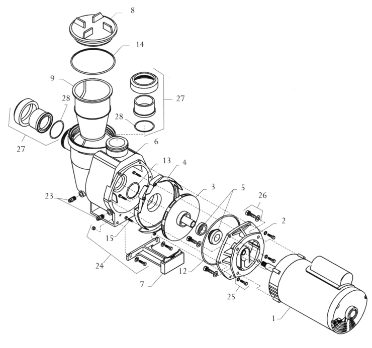 Jandy HHP-HHPU-Series replacement parts
