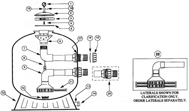 Waterco / Baker Hydro HRV-Parts-List-CommDual-Lateral replacement parts