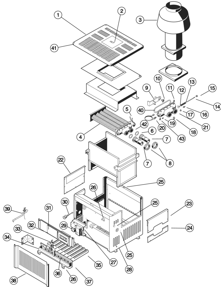 Hayward HSeries-Electronic-ED2-Style replacement parts