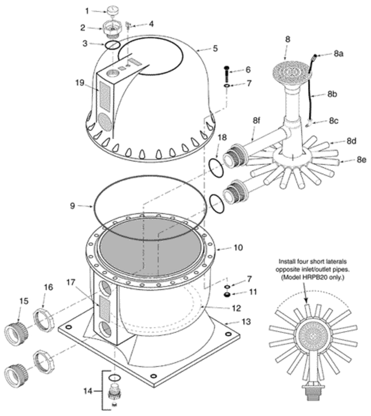 Sta-Rite HighRate-Sand-Filters-HRPB-Series replacement parts