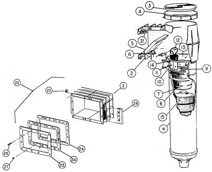 Waterco / Baker Hydro HydroPak-Skimmer-Parts replacement parts