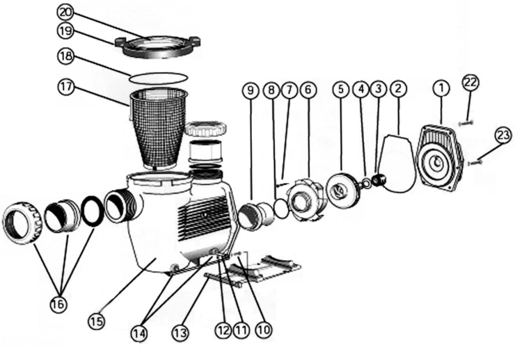 Waterco / Baker Hydro Hydrostar replacement parts