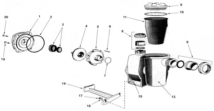 Waterco / Baker Hydro Hydrostorm replacement parts