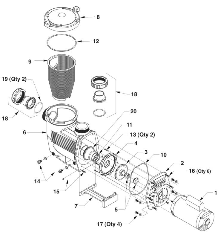 Jandy JHP-JHPU-Series replacement parts